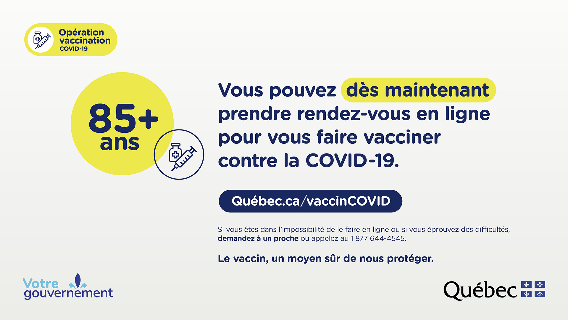 La campagne de vaccination contre la Covid-19 pour les personnes aînées est lancée